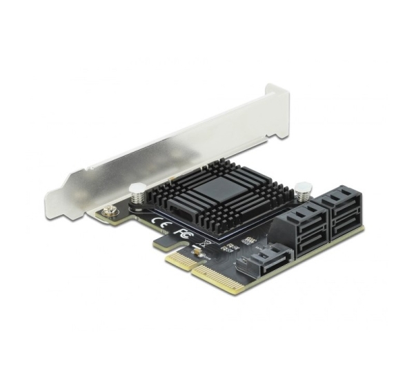 DeLOCK 5 port SATA PCI Express x4 Card - Low Profile Form Factor