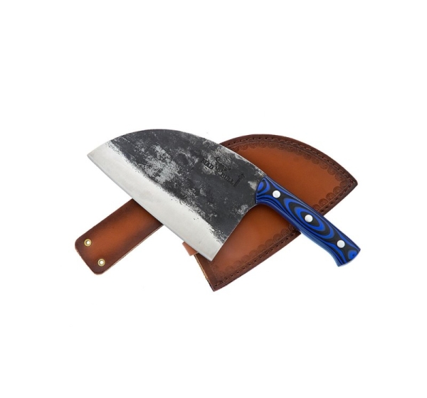 Kitchen knife Serb Samura Mad Bull 18 cm, blue