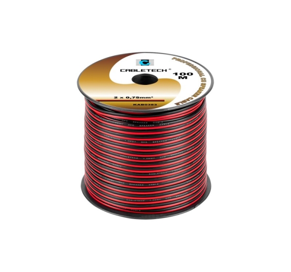Speaker cable 0.75mm black-red