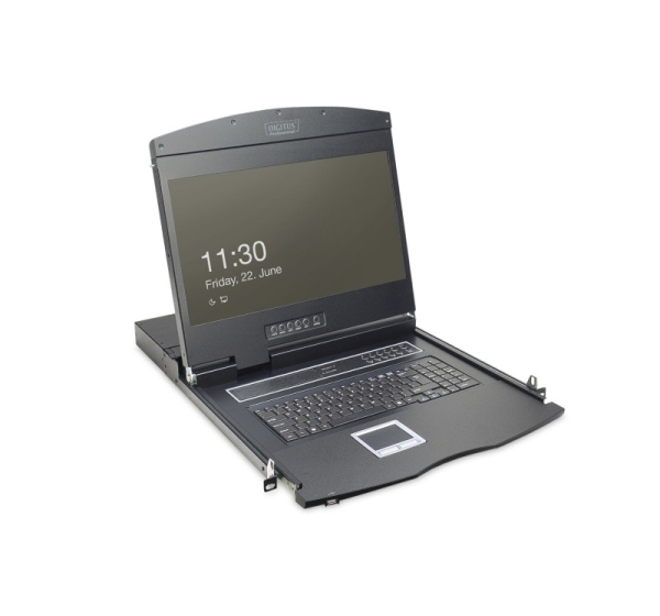 Digitus 19" LCD KVM Console, 1-Port VGA, german Keyboard