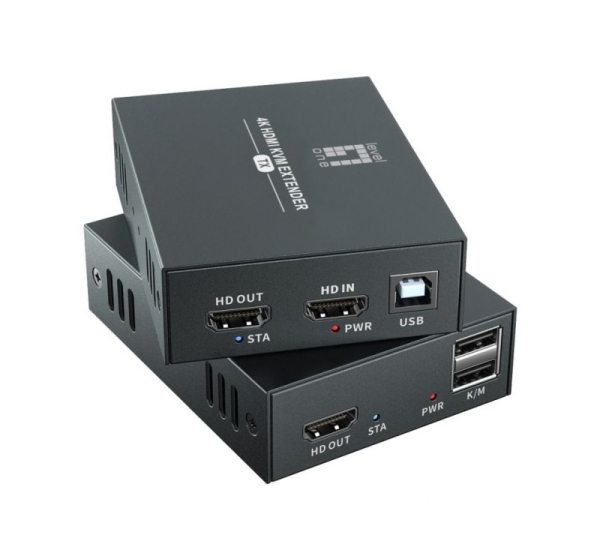 LevelOne HVE-8111 AV extender AV transmitter & receiver Black