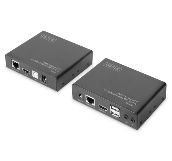 Digitus 4K HDMI HDBaseTTM 2.0 KVM extender set, 100 m