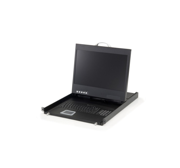 LevelOne 19" Widescreen LCD KVM Rack Console, DE Keyboard