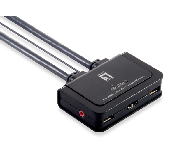 LevelOne 2-Port USB HDMI Cable KVM Switch