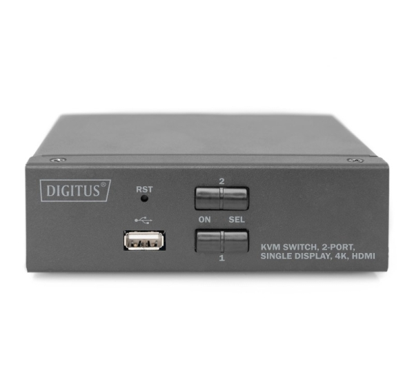 Digitus KVM Switch, 2 Port, Single Display, 4K, HDMI®