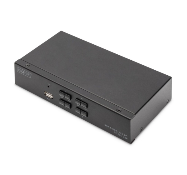 Digitus KVM Switch, 4x1 DP, DP Out,USB