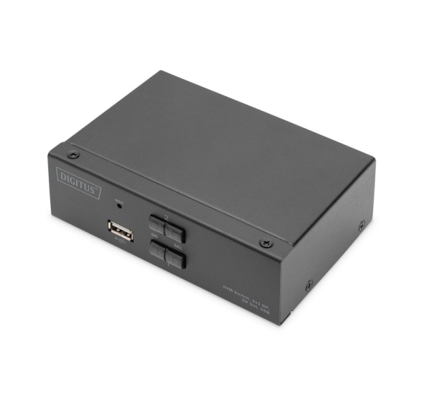 Digitus KVM Switch, 2x1 DP, DP Out,USB
