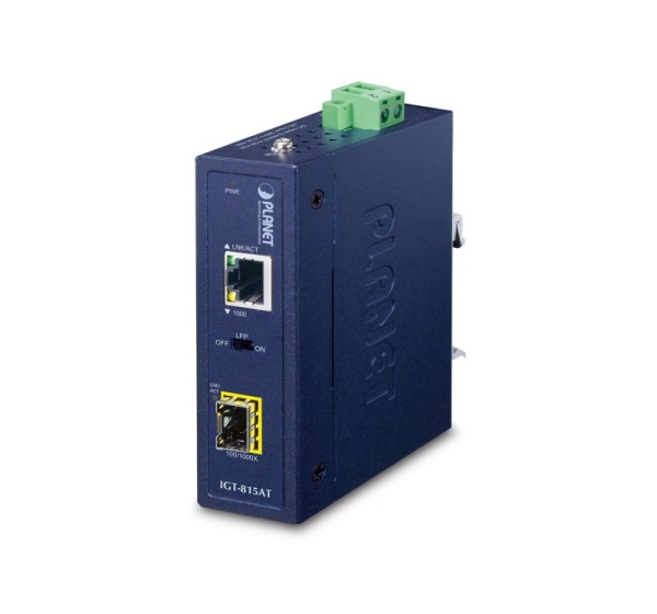 PLANET IGT-815AT network media converter 1000 Mbit/s Multi-mode, Single-mode Blue