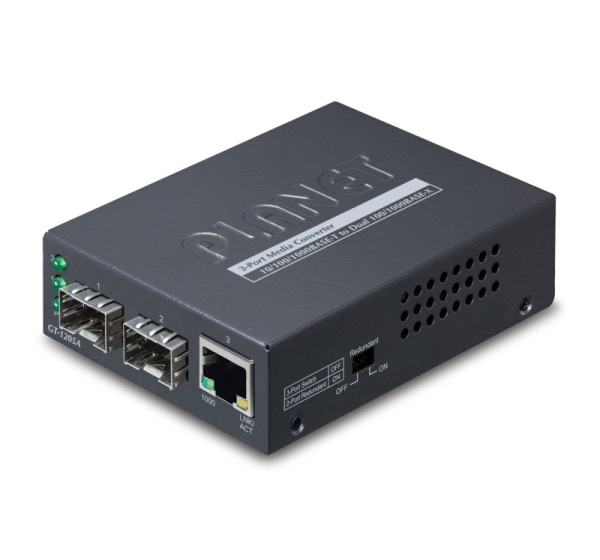 PLANET GT-1205A network media converter 1000 Mbit/s Black