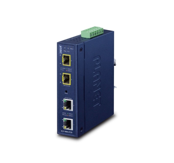 PLANET Industrial 2-Port network media converter Blue