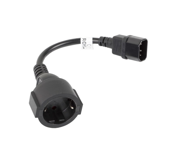 Lanberg CA-C14E-10CC-0018-BK power cable Black C14 coupler