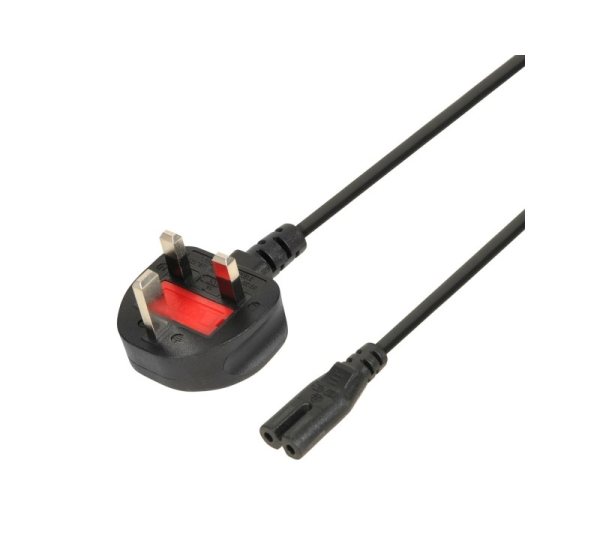 iBOX Euro 2-PIN Power Cable Audio-RTV VDE 1.8m UK Plug