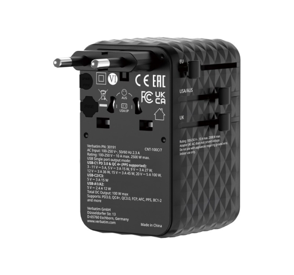 Verbatim Charge ´n´ Travel 100W Charger