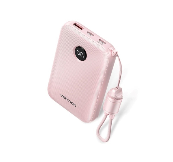Vention 10000mAh Powerbank 2xUSB-C 1xUSB-A 22.5W, pink