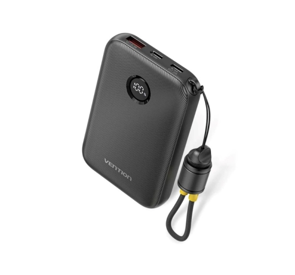 Vention 10000mAh Powerbank 2xUSB-C 1xUSB-A 22.5W, black