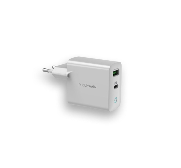 RealPower 352262 mobile device charger Universal White AC Fast charging Indoor