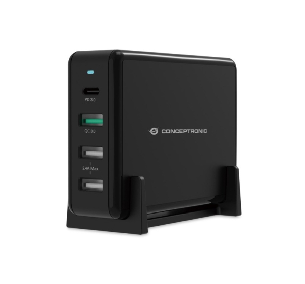 Conceptronic OZUL 4-Port 65W USB PD Desktop Charger
