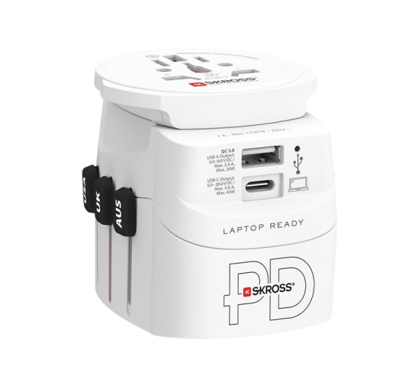 Skross PRO Light USB AC45PD – World