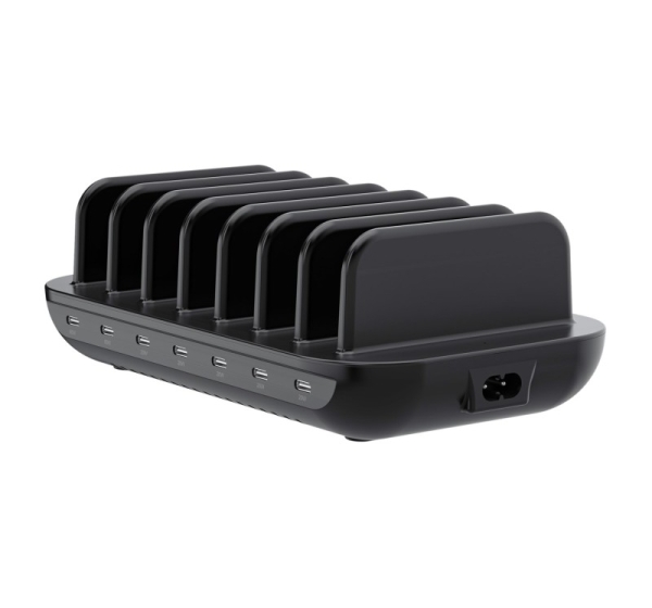 Charger 7Port 7xUSB-C Multi 160WPD3.0 bk