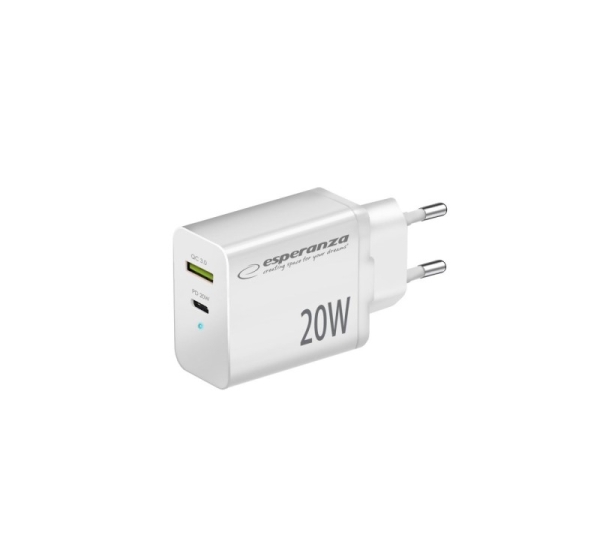 Esperanza EZC105W mains charger 20W White