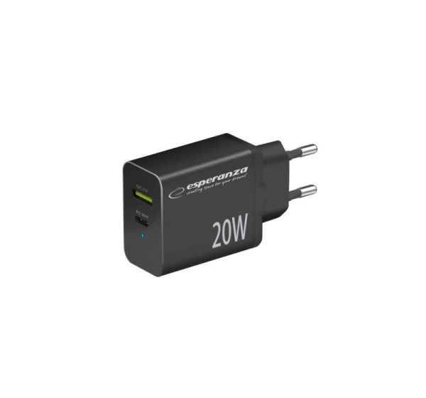 Esperanza EZC105K mains charger 20W Black
