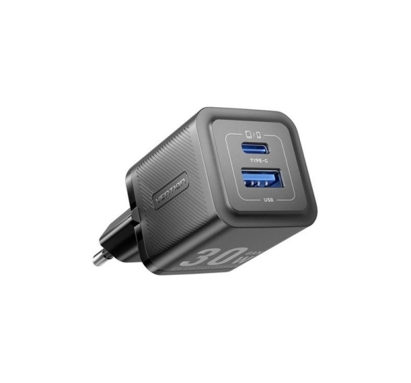 Vention Charger 1x USB-A 1x USB-C GaN 30W