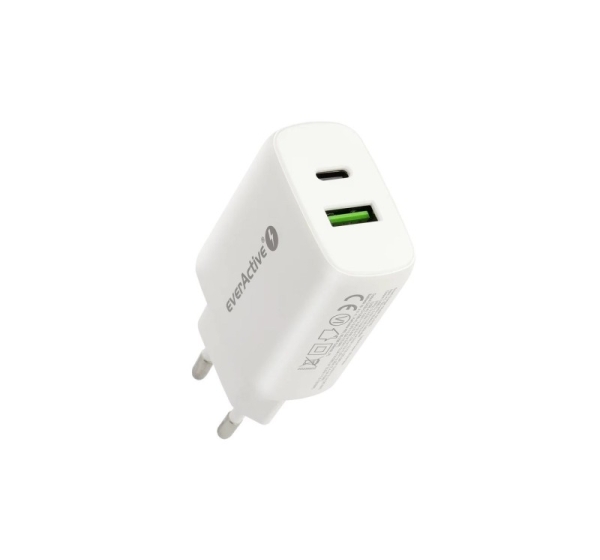 Charger 1 x USB Quick Charge 3.0, 1 x USB-C PD PPS 25W white