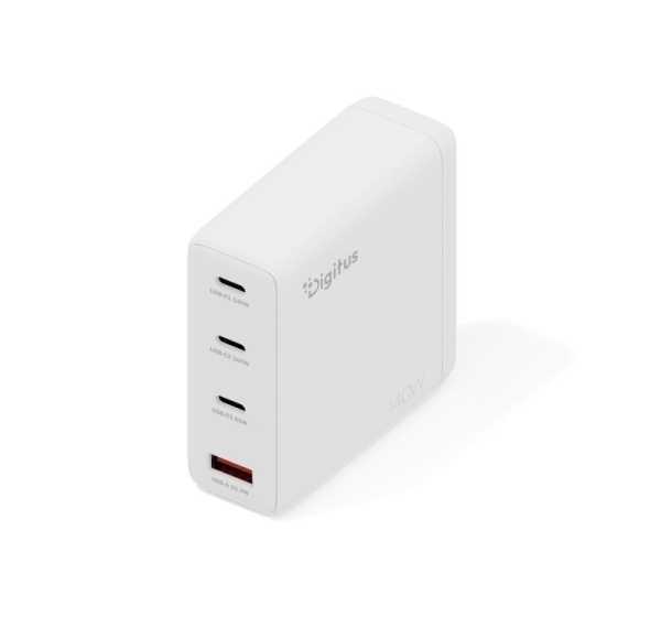 Digitus 140W USB GaN Charger, 3x USB-C, 1x USB-A