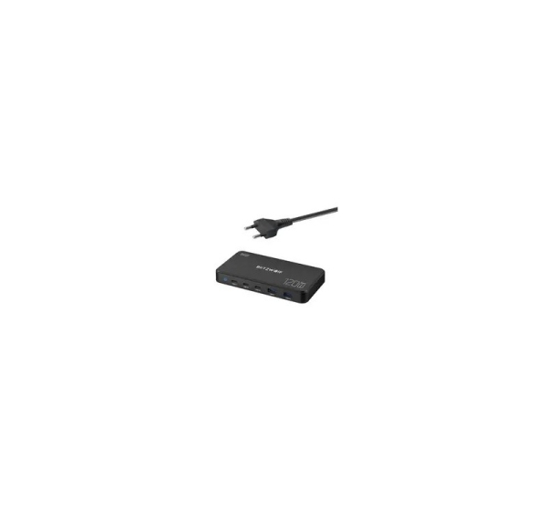 Sieciowa stacja ładująca BlitzWolf 5 w 1 czarna / 120W / 2xUSB-A / 3xUSB-C