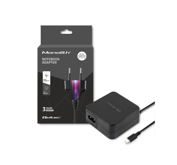 Qoltec 51027 Charger | 65W | 5-20.3V | 2-3.25A | USB type C | PD