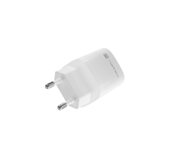 NATEC RIBERA GAN CHARGER 1X USB-A + 1X USB-C 30W WHITE