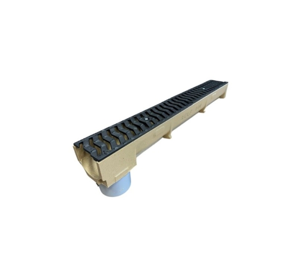 DUCT ELEMENT WITH CAST IRON GRATE AND P