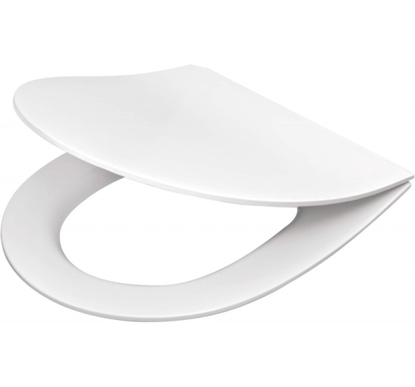 Slim soft-close toilet seat