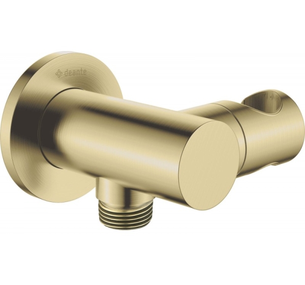 Round angled connector with handset holder