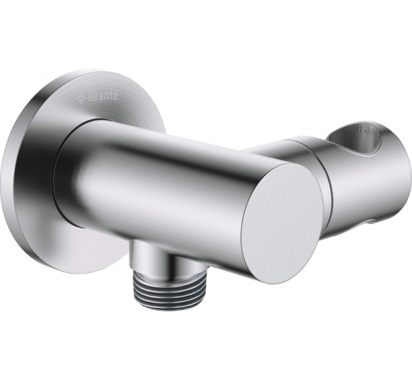 Round angled connector with handset holder