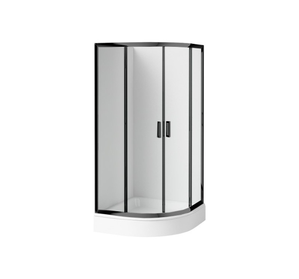 Kabina prysznicowa z brodzikiem półokrągła 80x80 cm