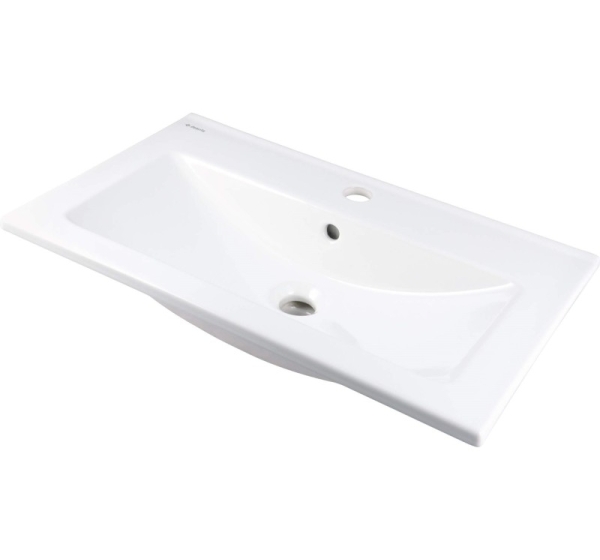 Built-in ceramic basin with faucet space
