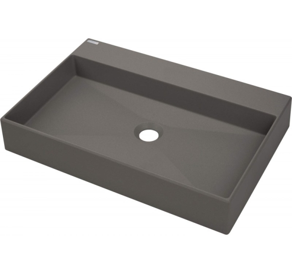 Granite countertop washbasin with space for a tap - 60x40 cm