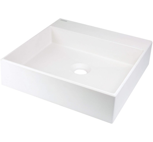 Granite countertop washbasin with space for a tap - 400x400 mm