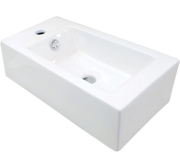 Umywalka ceramiczna nablatowa lewa