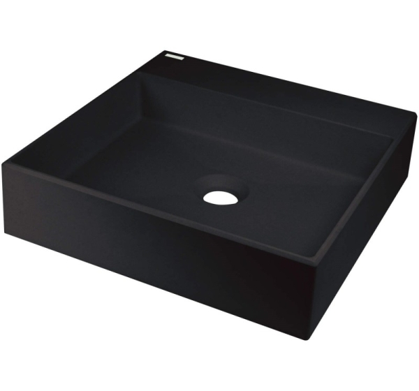 Granite countertop washbasin with space for a tap - 400x400 mm