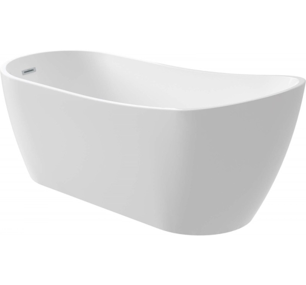 Asymmetrical freestanding acrylic bathtub - 160 cm