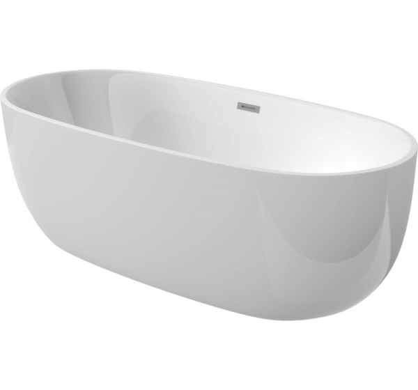 Oval freestanding acrylic bathtub - 170 cm