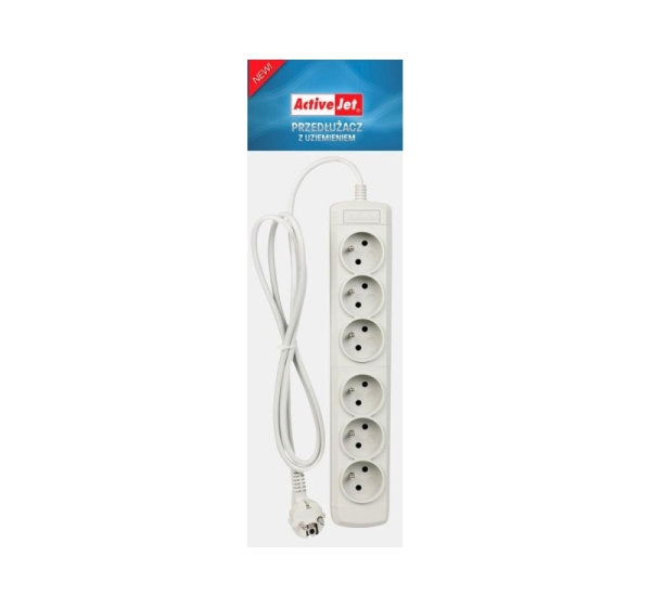 Activejet 6GNU - 3M - S power strip with cord