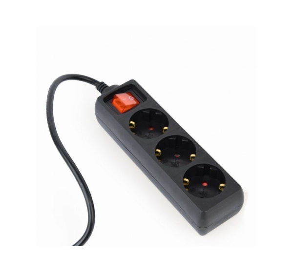 Gembird EG-PSU3-01 power extension 0.6 m 3 AC outlet(s) Indoor Black