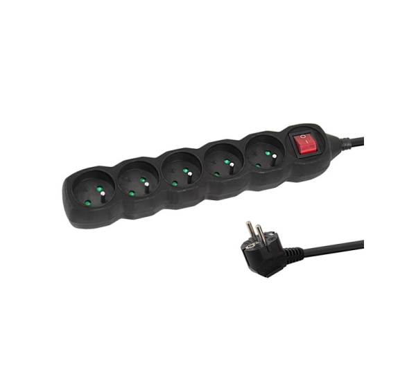 Esperanza ELK216K power extension 5 m 5 AC outlet(s) Indoor Black
