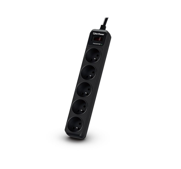 CyberPower Tracer III B0520SC0-FR surge protector Black 5 AC outlet(s) 200 - 250 V 1.8 m