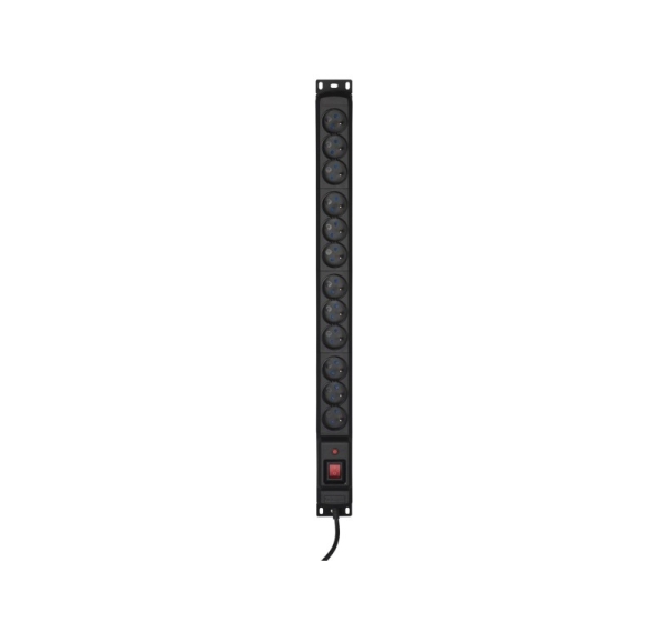 Activejet COMBO 12 socket power strip 5m black