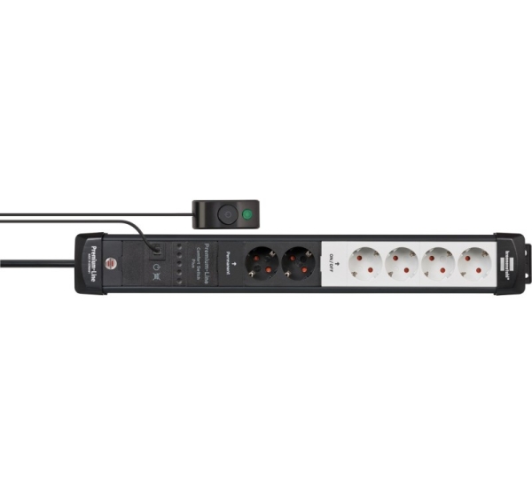 Brennenstuhl 1951560103 power extension 3 m 6 AC outlet(s) Indoor Black, Light grey