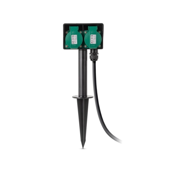 Entac Garden Socket Extension Cord O1S 2 Sockets 5m IP44